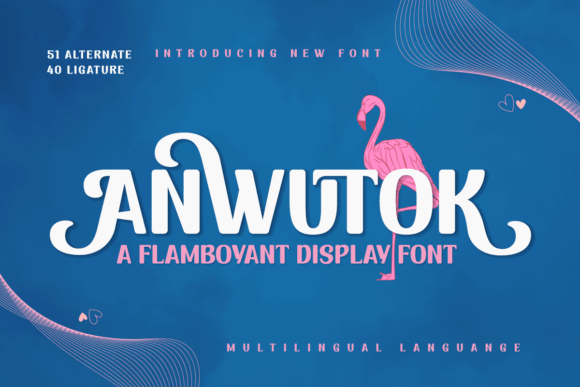 Anwutok Typeface: A Summer Display Font for Web Design