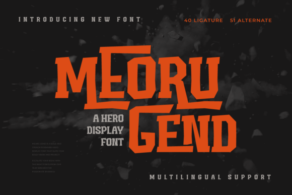 Meoru Gend: The Bold Display Font for High-Impact Branding