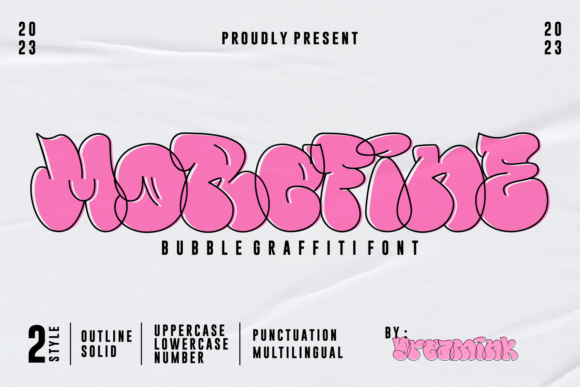 Morefine: A Playful Display Font That Bubbles Up Brand Identity