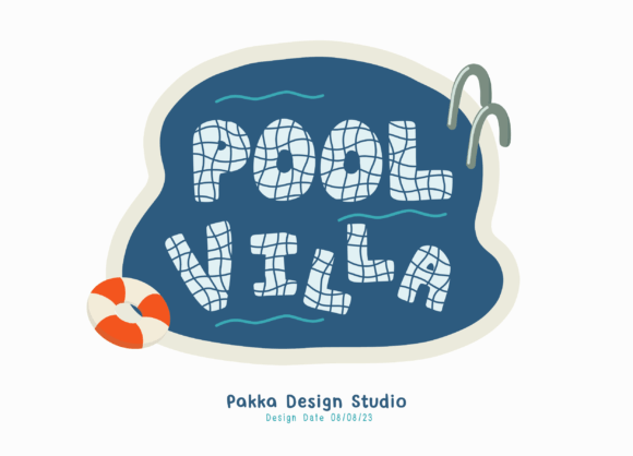 Pool Villa: The Quirky Display Typeface for Handmade Product Labels