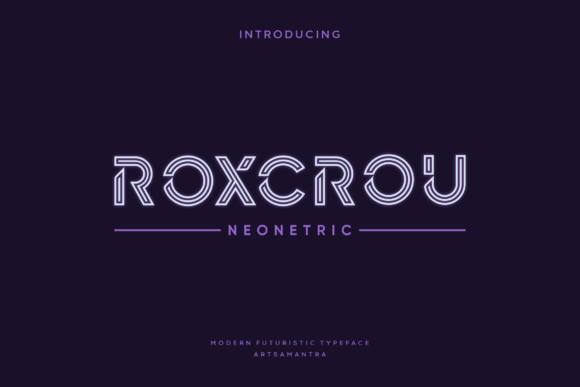 Roxcrou: The Neon-Inspired Display Font for Standout Branding