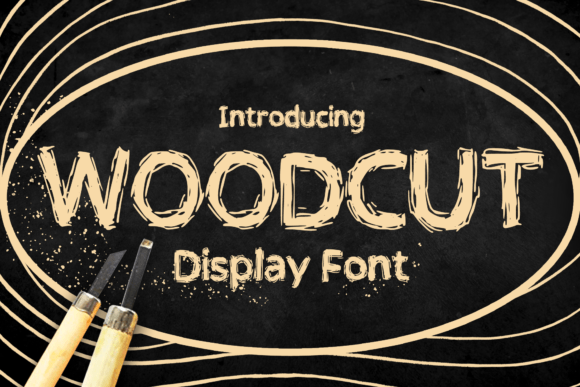 Woodcut: A Grunge Display Font for Authentic Brand Identity